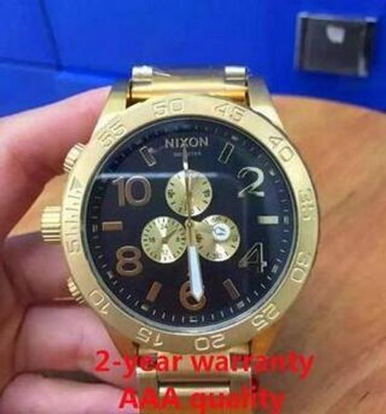 2019 новая классическая мода бесплатная доставка новый CHRONO NIXO 51-30 Chrono все золото хронограф мужские часы A083 A083-011 часы
