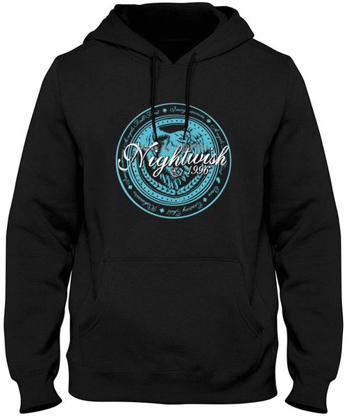 

nightwish est 1996 double extra large new 1548 printed long sleeve hipster hoodies & sweatshirts, Black