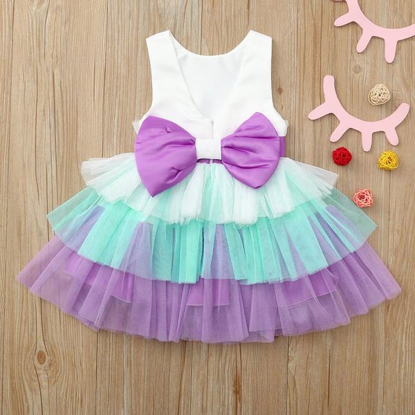 

toddler kids baby dress girls sleeveless tulle vestidos princess party pageant wedding dresses fashion 2019 vestido infantil, Red;yellow