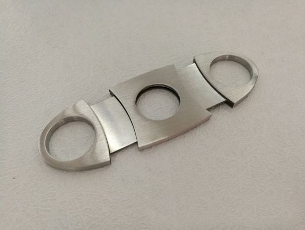 

double blades stainless steel silver plated pocket cigar cutter knife shears gadgets cigars scissors dropshipping