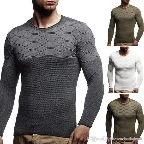 

mens knitted sweater winter designer slim solid color sweaters mens fashion, White;black