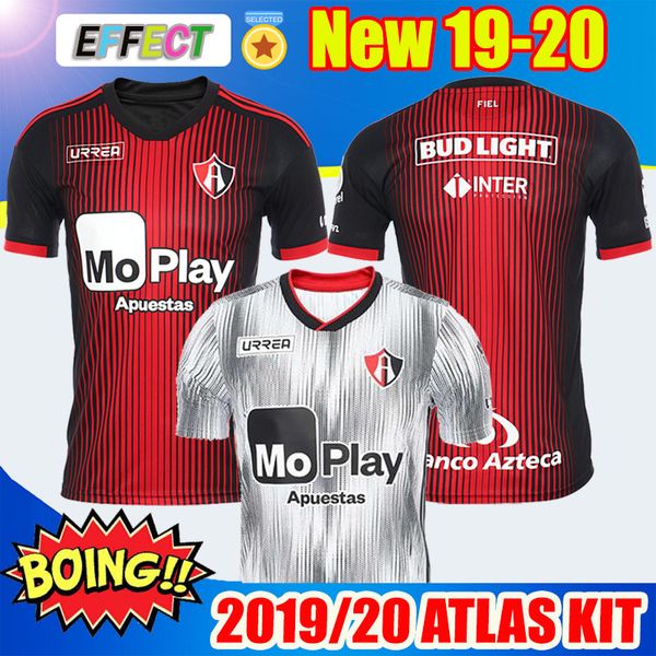 

2019 2020 liga mx atlas soccer jersey 19/20 atlas home red away white visita local jerseys camisas de futebol football shirts, Black;yellow