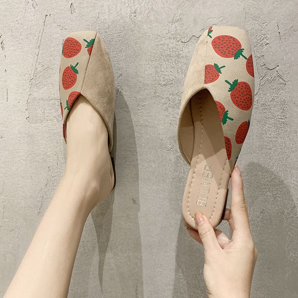 

flat shoes female cover toe ladies' slippers luxury slides mules for women 2020 pantofle designer new fashion basic fabric rome, Black