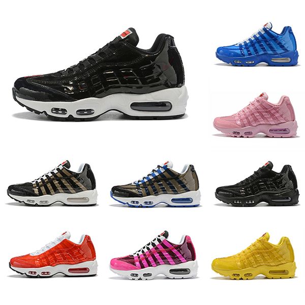 

new air 95s shoes preston mens running shoes black red blue bred white yellow pink cushion men women fashion trainers sports sneakers
