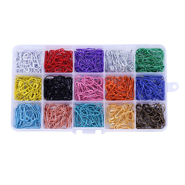 

750pcs bulb safety pins metal 15 colors tag knitting stitch marker diy, Black