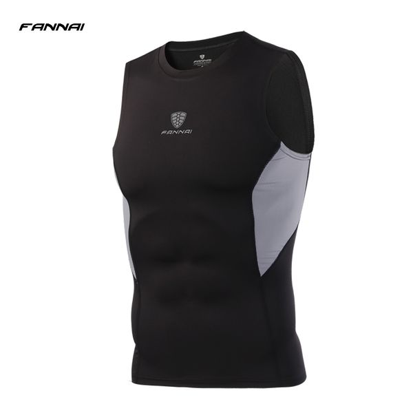

men's outdoor sports running t-shirts fitness tights sleeveless basketball trainning compress sportswear quick drying vest, Black;blue