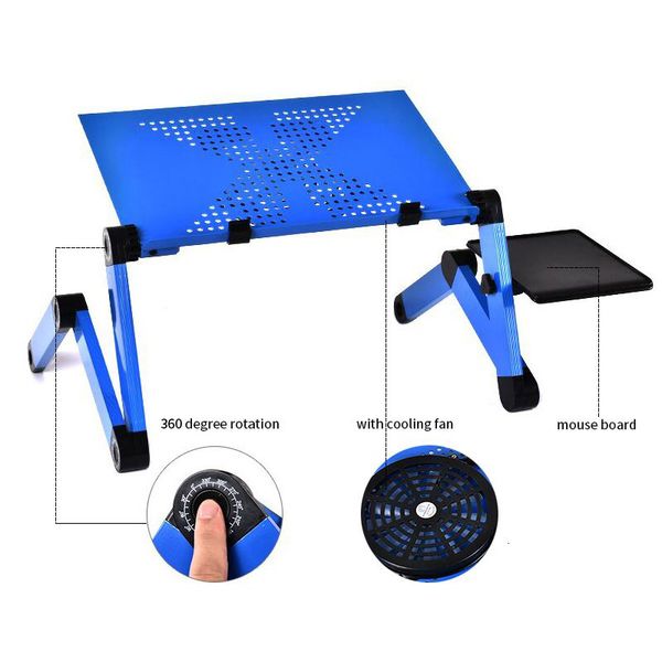 

aluminum alloy laptable adjustable portable folding computer desk students dormitory laptable stand tray for sofa bed