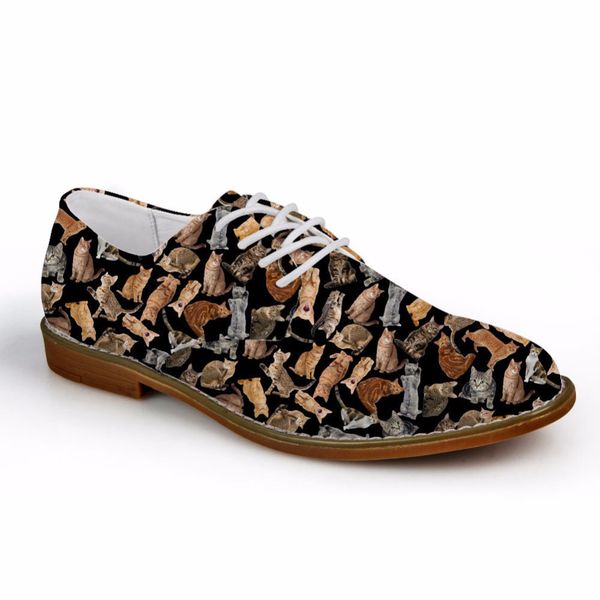 

индивидуальные cute pet dog мопс pattern мужская мода oxfords обувь высокого качества синтетические оксфорды обувь для мужчин кожаные ботинк, Black