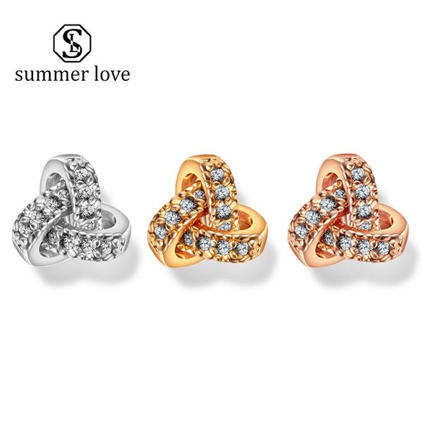 

fashion korean designer 925 silver needle knot stud earrings for women girl cubic zirconia earring elegant bride wedding party, Golden;silver