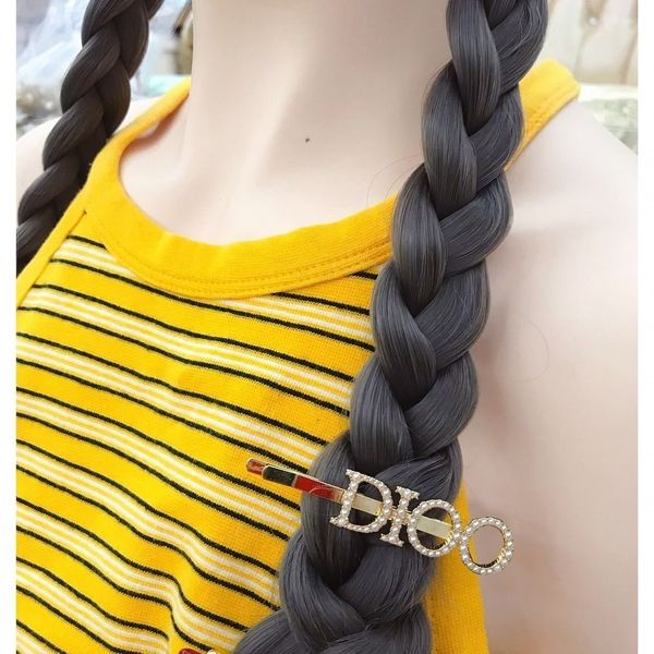 

d family di family 2020 letter temperament hairpin female fashion brand hair accessories barrettes clips, Golden;silver