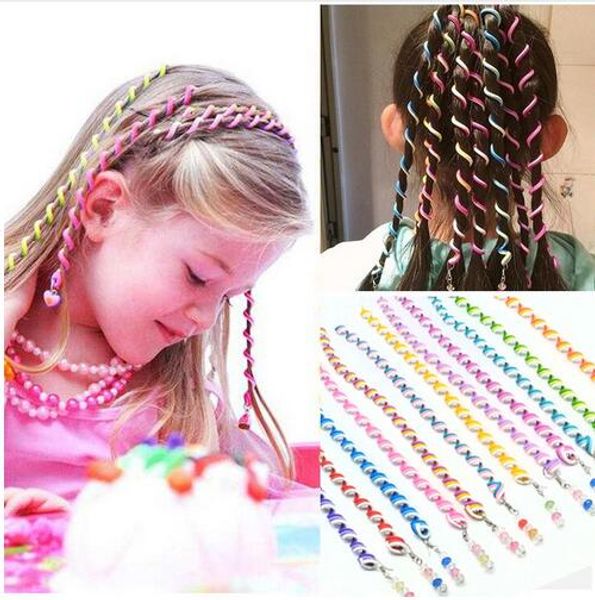 Rainbow Color Headband Hair Band Crystal Long Elastic Hair Bands