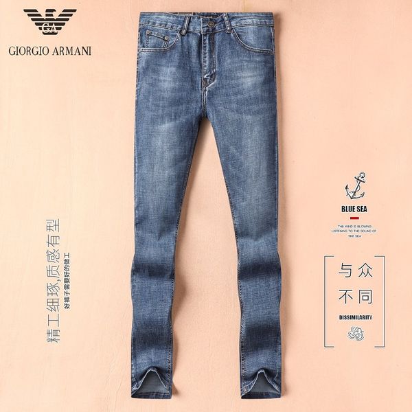 

new arrivals mens jeans designer luxury brand jeans blue office casual slim stretch jeans motorcycle trousers pants size 28-38