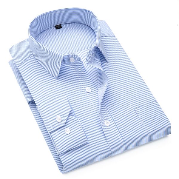 

shirts mens business casual long sleeved shirt classic striped male social dress shirts white men fashion stripe smart casual, White;black