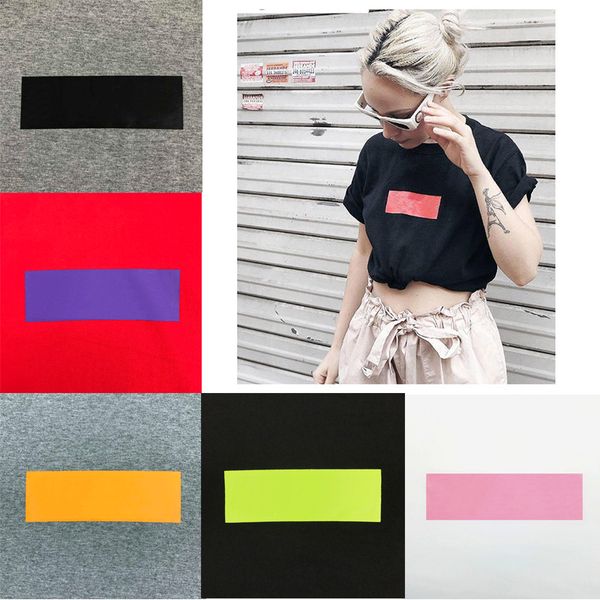 

supreme 2019 2020 мода высокого качества box logo летняя мода матча зеленый персик розовый футболка топ мужчины женщины спорт хлопок футболк, White;black