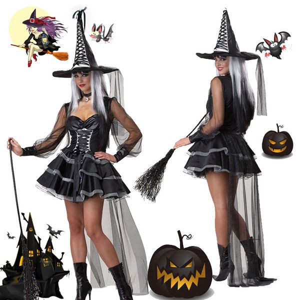 

рождественский карнавал партии элегантные psychic хэллоуин косплей костюмы средневековые женщина masquerade взрослых ведьма фэнтези мундир, Black;red