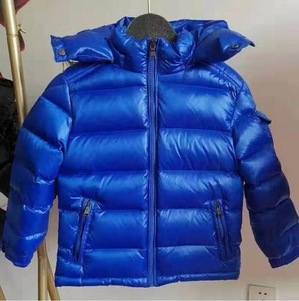 

2020 sell brand  children 90% white duck down parka jacket hooded down coat girl and boy jacket parka 3-12t, Blue;gray