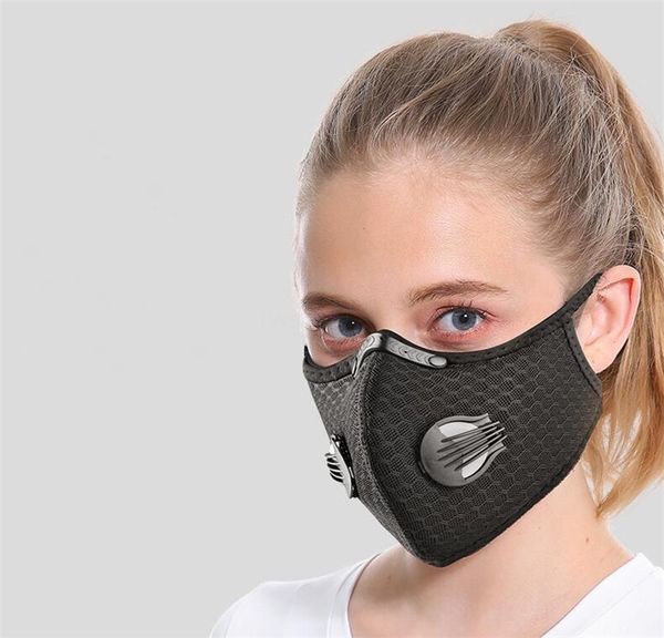 

dhl shipmouth fashion outdoor dustproof anti haze single breathing valve sun black cycle mask filter air pollution qa3lep