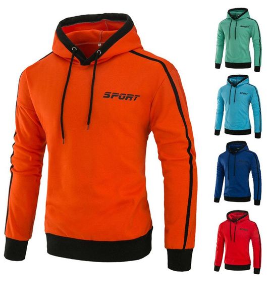

мода спорт hooded mens конструктора толстовка пояс пуловер с длинным рукавом толстовка сплошного цвет вскользь mens одежды, Black