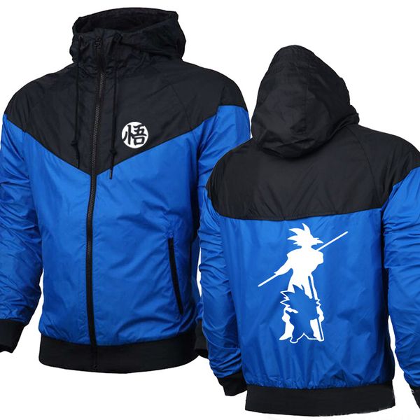 

men jacket for anime streetwear printed fashion cotton mens hooded zipper sweatshirt