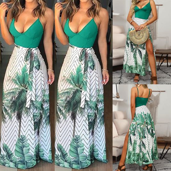 

женщины boho цветочные длинные maxi платье партии вечера пляжа платья лета sundress, Black;gray