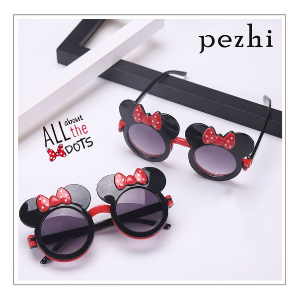 

sunglasses flip cute sports outdoor girl sunglasses mouse travel children sun visor, Black