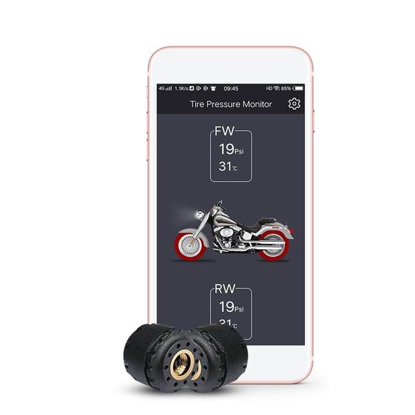 

2019 tire pressure ble monitoring car bluetooth tpms 4 internal/external sensor for tp200 motorcycle