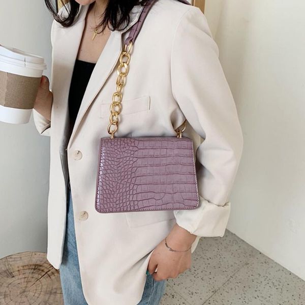 

каменная кожа cross body bag 2020 fashion women small solid color наплечные сумки большая цепь кожаные женские сумки через плечо кошелек
