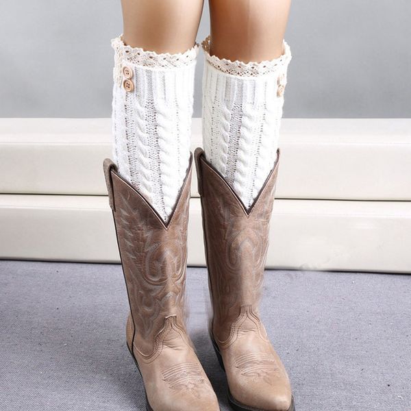 

la maxpa 2019 women knit boot cuff rhombus grid knited short boot socks polaina feminina winter leg warmer k2165, Black;white