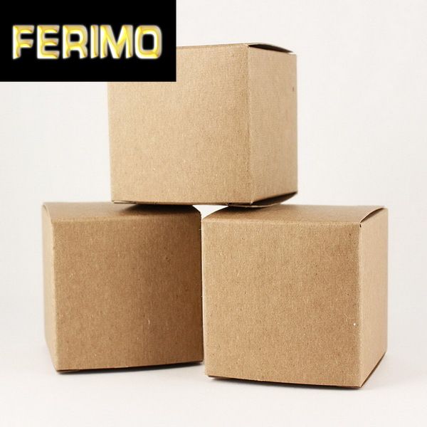 

5x5x5cm square favor box kit paper candy boxes chocolate boxes with ribbon for party favor 50pcs