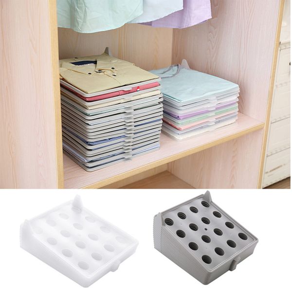 

1pcs wardrobe storage lazy foldover board creative folding clothes storage rack t-shirt sweater storage rack