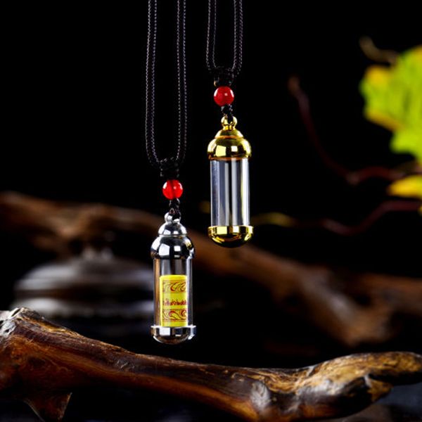 

pendant necklaces crystal bottle glass via women's perfume jewelry for ash, Silver