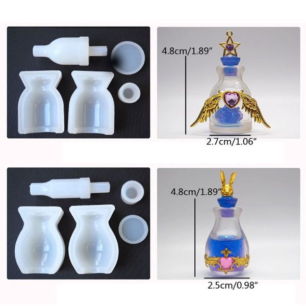 

pack of 5 small bottle container uv resin epoxy resin casting art craft 40jf