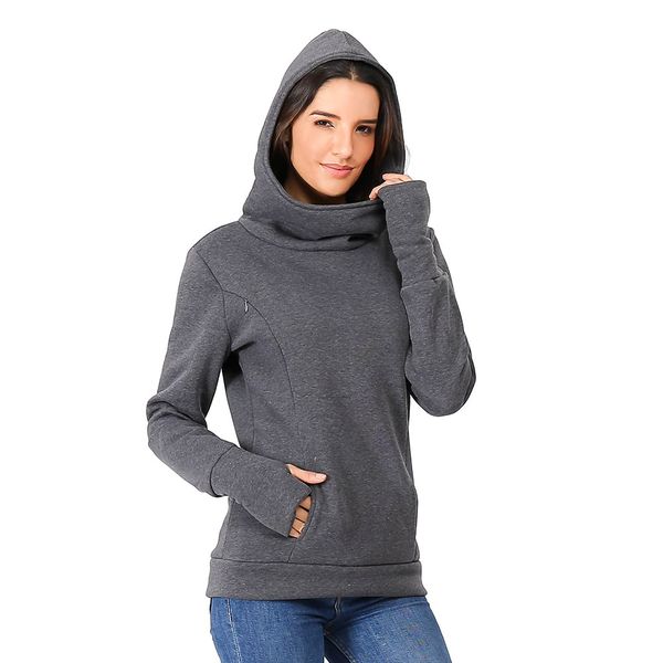 

женская уход для беременных с длинными рукавами с капюшоном грудное hoodie толстовки высокого качества новая мода верхняя одежда удобная оде, White