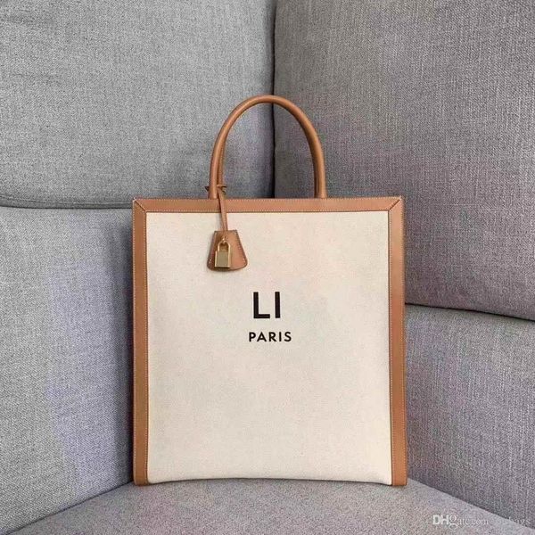 

high-end пользовательские дамы новая сумка 2019 дизайнерские сумки мода уличный стиль кожа шить холст большой емкости хозяйственная сумка