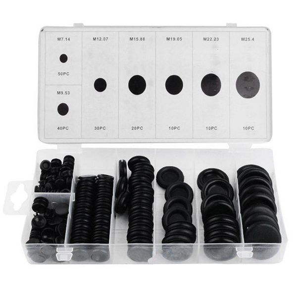 

170pcs multifunctional rubber grommet firewall hole plug set electrical wire gasket kit for car