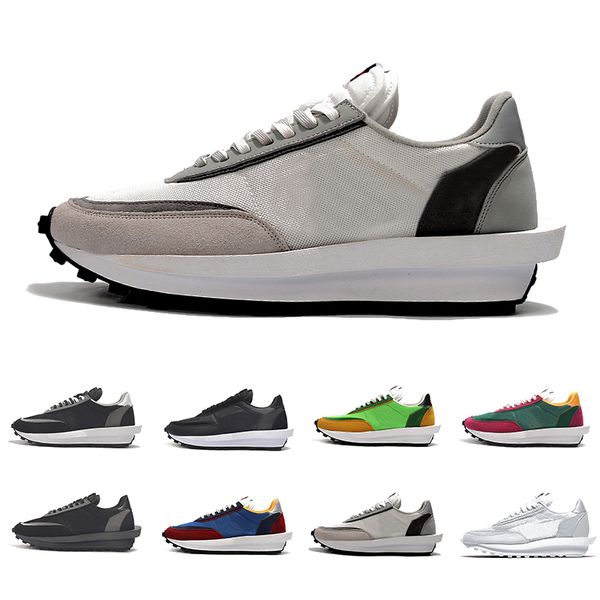 

sacai ldv x waffle daybreak trainers mens running shoes green gusto pine green wolf grey for women men outdoor sports sneakers