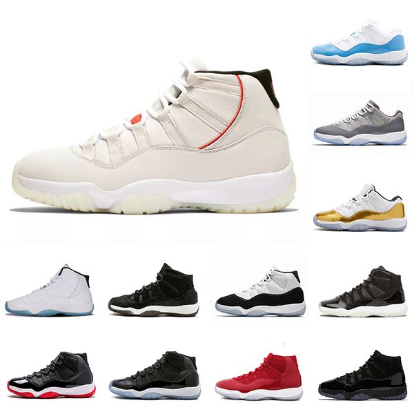

us5.5-13 concord 45 11s space jams platinum tint xi 11 men women athletic basketball shoes cap and gown legend blue sports sneaker