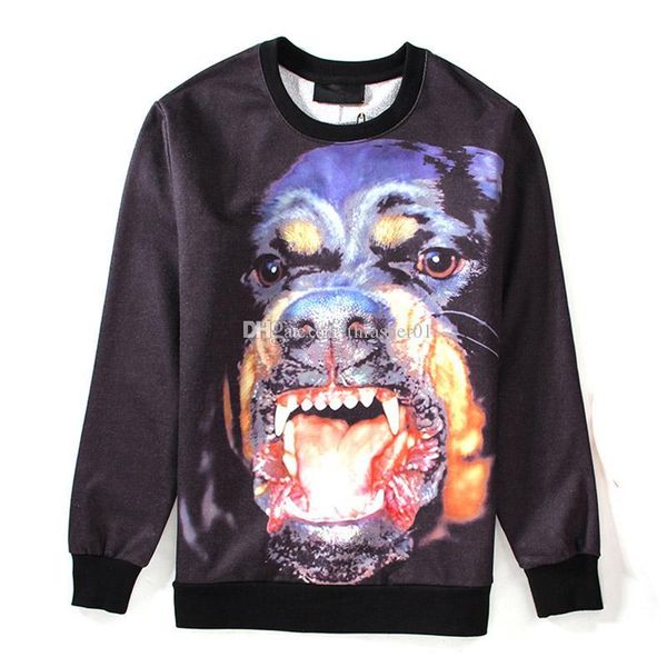 

19ss famous mens designer hoodies fashion men women casual jacket couples autumn loose hoodies dog head printing sweatshirt, Black