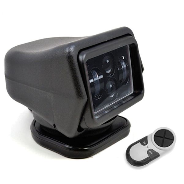 

1pcs 60w dc 12/24v led searchlight wireless remote control spotlight for car boat vehicles wrangler beam black