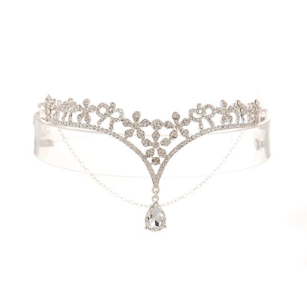 

bling bling bridal wedding hair accessories forehead bride's headpieces 2019 head accessories eyebrow pendant headband