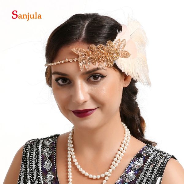 

beaded feathers bohemia style wedding hair accessories 2020 bride headwear women party headwear serre tete mariage bq024