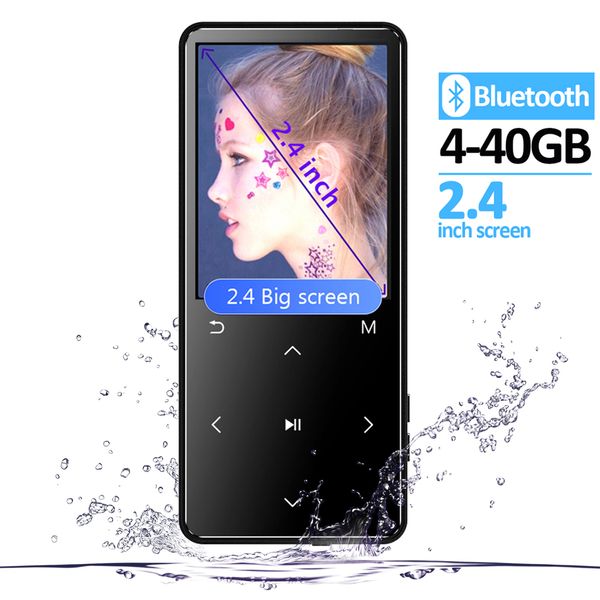

redant mp3 player with bluetooth 2.4 inch screen touch keys hifi sport mp3 music player fm radio mini mp3 slim portable walkman