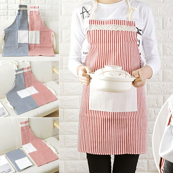 

Bib Apron Commercial Restaurant Home Kitchen Cooking Women Men Chef With Pocket