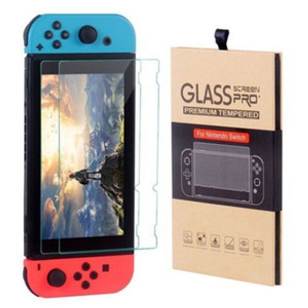 

for nintendo switch tempered glass screen protector film 2.5d 9h premium 2 pack with retail package hot