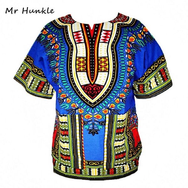 

dashiki new african clothing traditional print fashion design african bazin riche clothes dashiki t-shirt for men women, Red