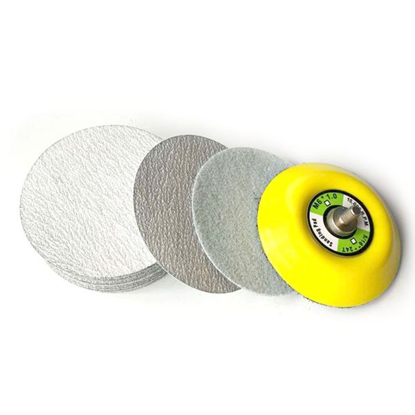 

3-inch 75mm pneumatic flocking sandpaper pieces sucker woven nap self-adhesive tray bei rong pian polishing tray m6m8