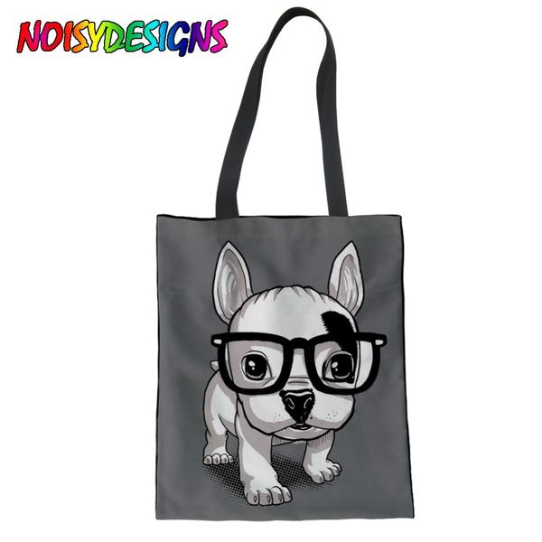 

женщины холст сумка экология ladies торгового тотализатор holiday beach casual тотализаторы французского бульдог дизайн 3d картина сумки для