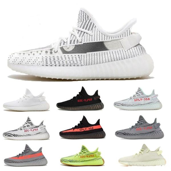 

2019 Best Static Reflectiv Men casual Shoes With Box Zebra Static Black Bred Cream White Sesame Shoes Women Sport Sneakers US 5-13