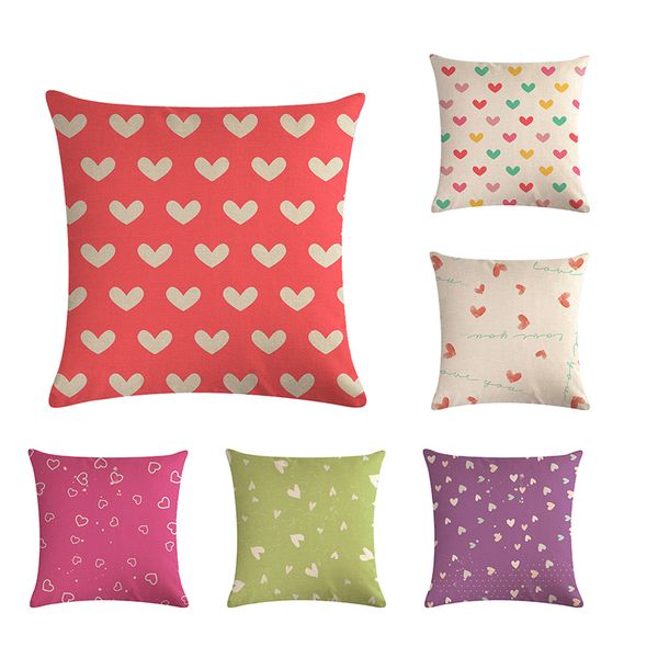 

love pattern by pillow cover, decorative pillow cover, sofa seat cover 45 * 45cm, home decoration