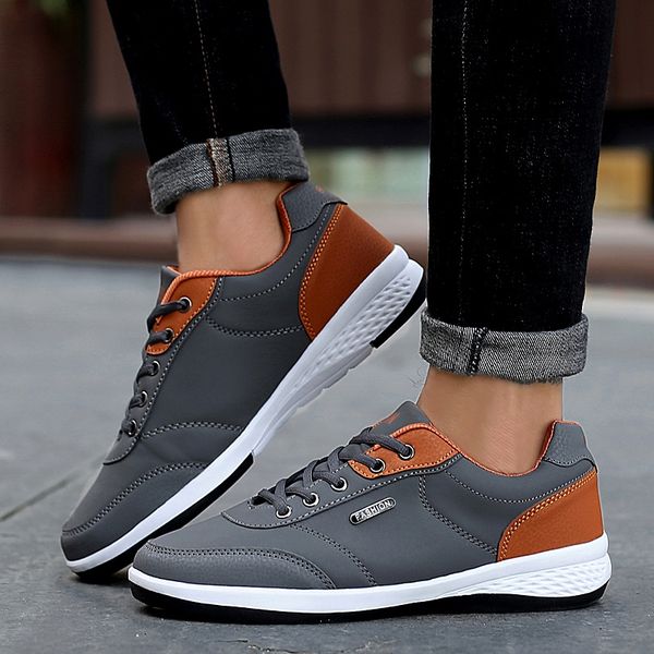 

2019 new spring and autumn men's shoes men's fashion casual shoes sports trend comfortable flat sneakers, Black